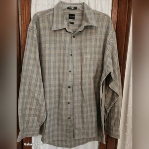 M21 Arrow Green Plaid Casual Button Down Men's Shirt Long Sleeved SIZE XXL